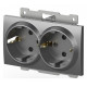 Розетка двойная с заземлением, без рамки Elbi Eleсtriс Zena Vega 609-011000-907