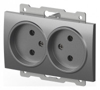 Розетка двойная без заземления, без рамки Elbi Eleсtriс Zena Vega 609-011000-908