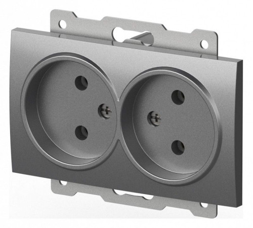 Розетка двойная без заземления, без рамки Elbi Eleсtriс Zena Vega 609-011000-908