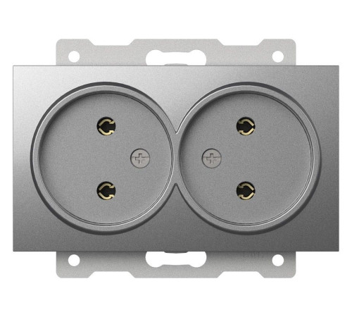 Розетка двойная без заземления, без рамки Elbi Eleсtriс Zena Vega 609-011000-908