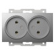 Розетка двойная без заземления, без рамки Elbi Eleсtriс Zena Vega 609-011000-908
