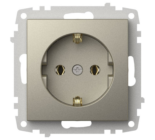 Розетка с заземлением, без рамки Elbi Eleсtriс Zena Vega 609-011400-217