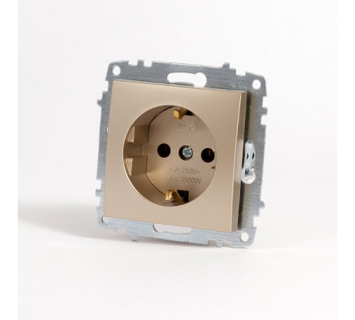 Розетка с заземлением, без рамки Elbi Eleсtriс Zena Vega 609-011400-217