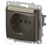 Розетка с заземлением с крышкой, без рамки Elbi Eleсtriс Zena Vega 609-011400-218