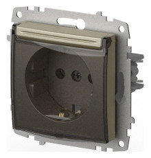 Розетка с заземлением с крышкой, без рамки Elbi Eleсtriс Zena Vega 609-011400-218