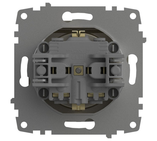 Розетка с заземлением с крышкой, без рамки Elbi Eleсtriс Zena Vega 609-011400-218