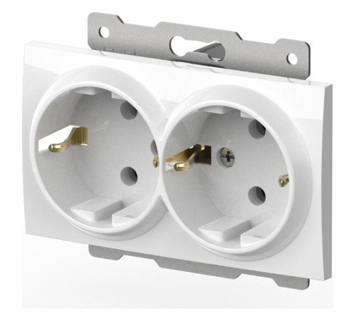 Розетка двойная с заземлением, без рамки Elbi Eleсtriс Zena Vega 609-015600-907