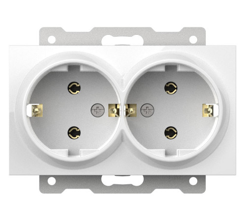 Розетка двойная с заземлением, без рамки Elbi Eleсtriс Zena Vega 609-015600-907