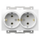 Розетка двойная с заземлением, без рамки Elbi Eleсtriс Zena Vega 609-015600-907