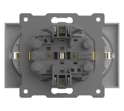 Розетка двойная с заземлением, без рамки Elbi Eleсtriс Zena Vega 609-015600-907