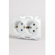Розетка двойная с заземлением, без рамки Elbi Eleсtriс Zena Vega 609-015600-907