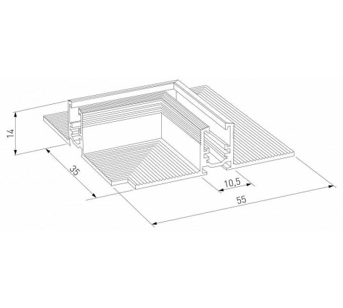 Соединитель угловой L-образный для треков встраиваемых Elektrostandard Mini Magnetic a065637