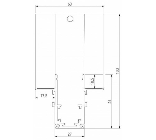 Соединитель угловой внутренний для треков встраиваемых Elektrostandard Slim Magnetic a067507