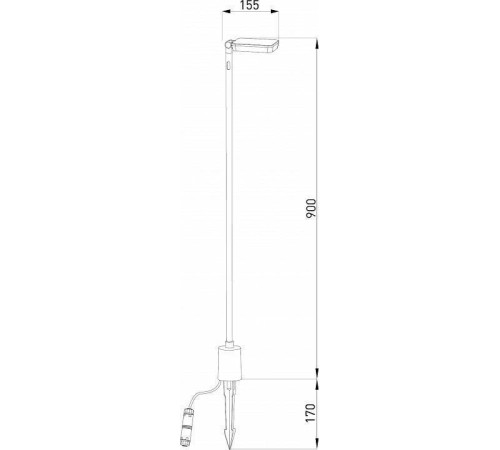 Наземный низкий светильник Elektrostandard Joli Joli (35182/F) черный