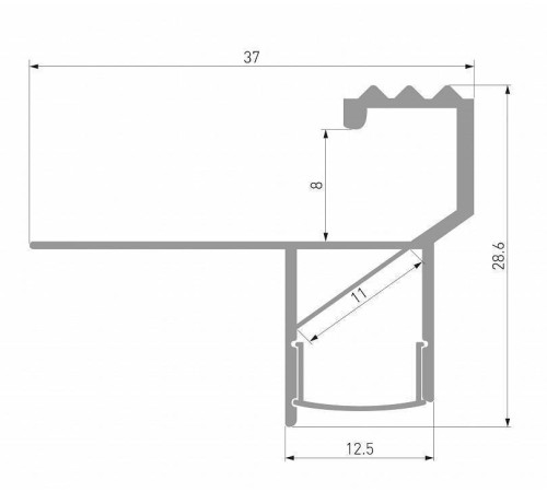 Профиль для ступеней Elektrostandard a068313