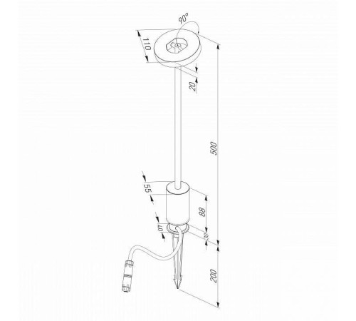 Наземный низкий светильник Elektrostandard Verano a068589
