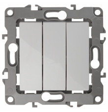 Выключатель трехклавишный без рамки Эра Эра 12 12-1107-01