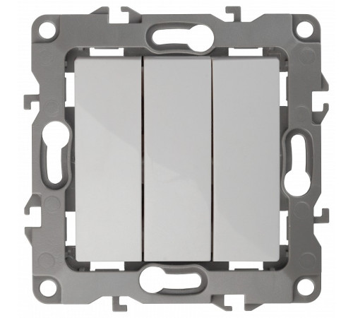 Выключатель трехклавишный без рамки Эра Эра 12 12-1107-01