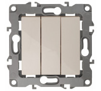 Выключатель трехклавишный без рамки Эра Эра 12 12-1107-02