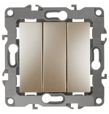 Выключатель трехклавишный без рамки Эра Эра 12 12-1107-04