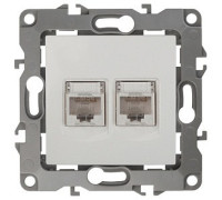 Розетка двойная Ethernet RJ-45 без рамки Эра Эра 12 12-3108-02