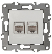 Розетка двойная Ethernet RJ-45 без рамки Эра Эра 12 12-3108-02