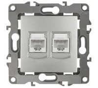 Розетка двойная Ethernet RJ-45 без рамки Эра Эра 12 12-3108-03