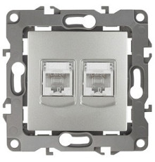 Розетка двойная Ethernet RJ-45 без рамки Эра Эра 12 12-3108-03