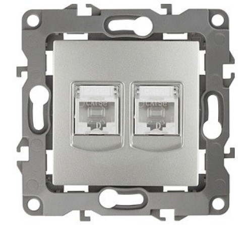 Розетка двойная Ethernet RJ-45 без рамки Эра Эра 12 12-3108-03