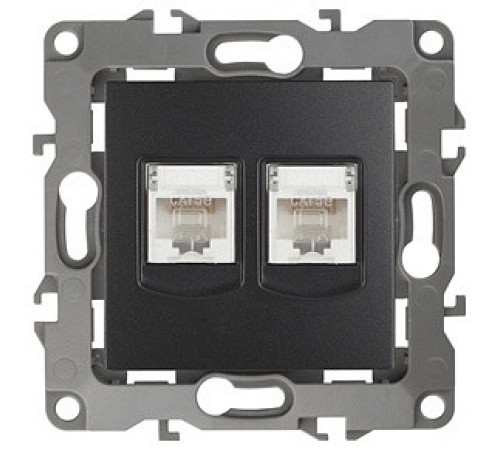 Розетка двойная Ethernet RJ-45 без рамки Эра Эра 12 12-3108-05