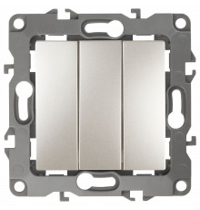 Переключатель трехклавишный без рамки Эра Эра 12 12-1107-15