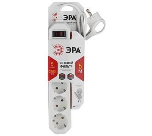 Сетевой фильтр Эра USF-5es-5m-W Б0019738
