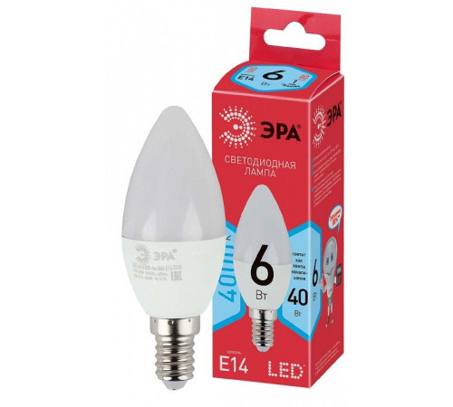 Лампа светодиодная Эра ECO LED B35-6W-840-E14 R