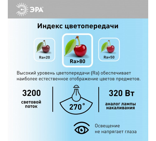 Лампа светодиодная Эра Стандарт LED POWER T120-40W-6500-E27