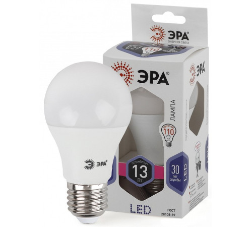 Лампа светодиодная Эра Стандарт LED A60-13W-860-E27