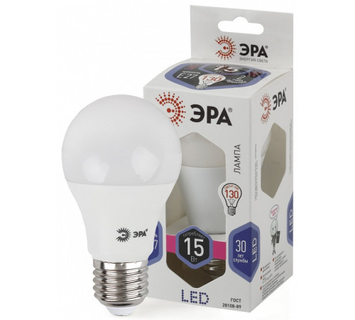 Лампа светодиодная Эра Стандарт LED A60-15W-860-E27