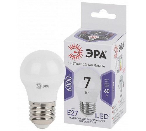Лампа светодиодная Эра Стандарт LED P45-7W-860-E27