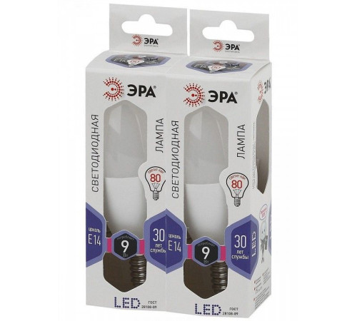 Лампа светодиодная Эра Стандарт LED B35-9W-860-E14