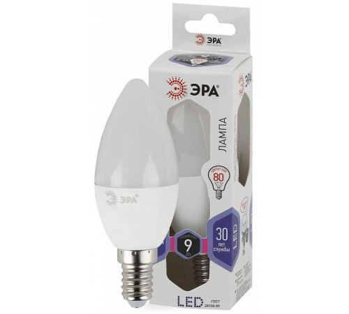 Лампа светодиодная Эра Стандарт LED B35-9W-860-E14