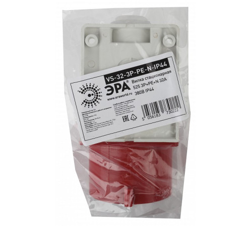 Вилка прямая 3P+PE+N Эра VS-32-3P-PE-N-IP44