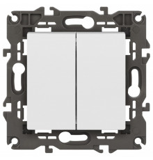 Выключатель двухклавишный без рамки Эра Эра Elegance 14-1104-01