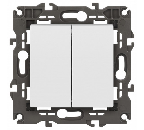 Выключатель двухклавишный без рамки Эра Эра Elegance 14-1104-01