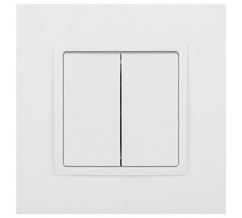 Выключатель двухклавишный без рамки Эра Эра Elegance 14-1104-01