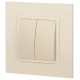 Выключатель двухклавишный без рамки Эра Эра Elegance 14-1104-02