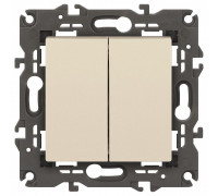 Переключатель двухклавишный без рамки Эра Эра Elegance 14-1106-02