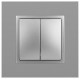 Переключатель двухклавишный без рамки Эра Эра Elegance 14-1106-03