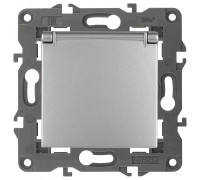 Розетка с заземлением и со шторкой, без рамки с крышкой Эра Эра Elegance 14-2103-03