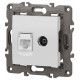 ТВ-розетка и розетка Ethernet RJ-45 без рамки Эра Эра Elegance 14-3110-01