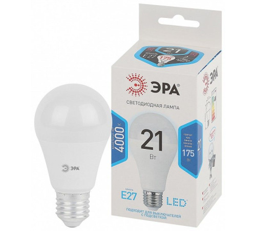 Лампа светодиодная Эра Стандарт LED A65-21W-840-E27