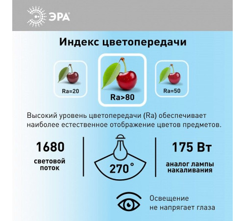 Лампа светодиодная Эра Стандарт LED A65-21W-860-E27